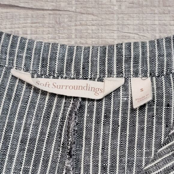 Soft Surroundings Long Linen Midi Peplum Hem Size Small Oversized Lagenlook Boho - Picture 3 of 7